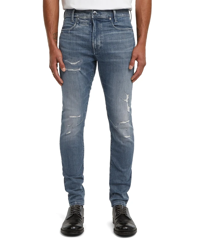 G-STAR D-STAQ 3D Slim Jeans, Faded Blue Pebble Restored D05385-d842-h490, 27 W/30 L - Image 1