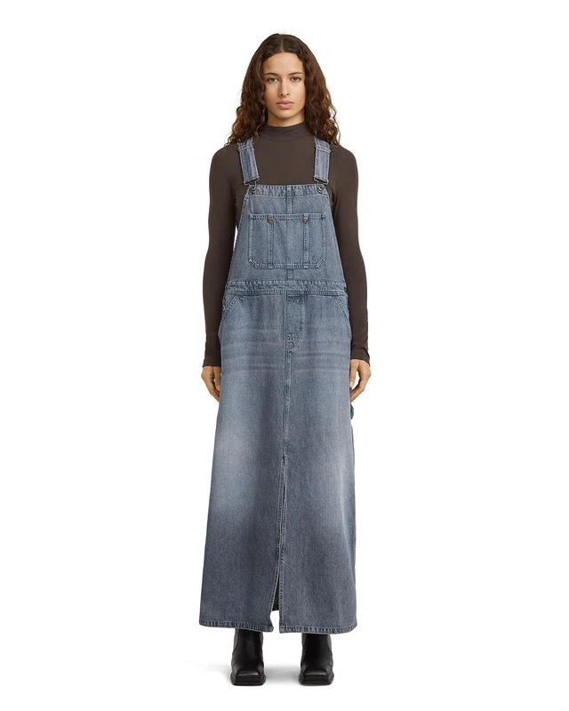 G-STAR Women's Carpenter Dungaree Dress, Multicolor (faded ice blue D27931-D943-H449), S