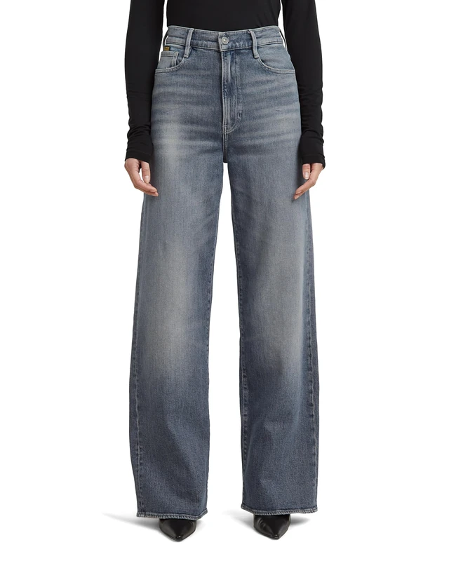 G-STAR Women's Deck 2.0 High Loose Jeans, Blue (worn in electric blue D23591-E104-H535), 28W / 36L