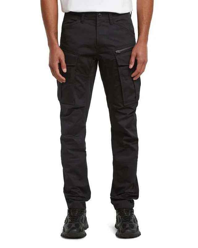G-STAR Men's Rovic Zip 3D Regular Tapered Pants, BLACK (dk black D02190-E064-6484), 38W / 36L