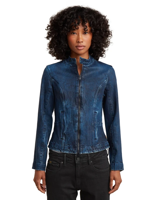G-STAR Women's Moto Slim Overshirt, Blue (faded cerulean skin D27924-D497-H789), M