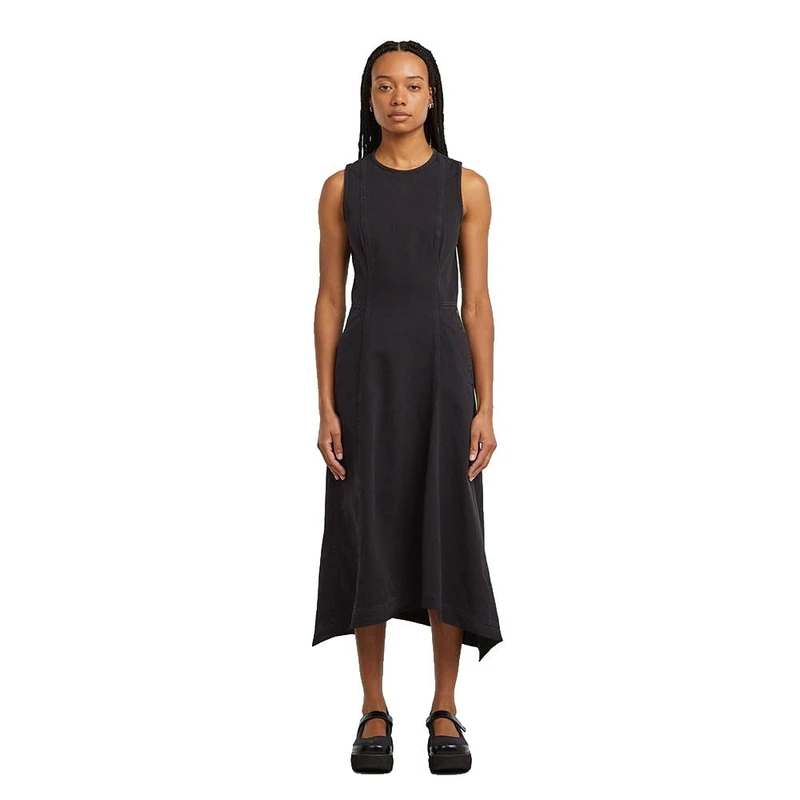 G-STAR Women's Corset Flare Dress, BLACK (dk black gd D27331-E078-B564), XS
