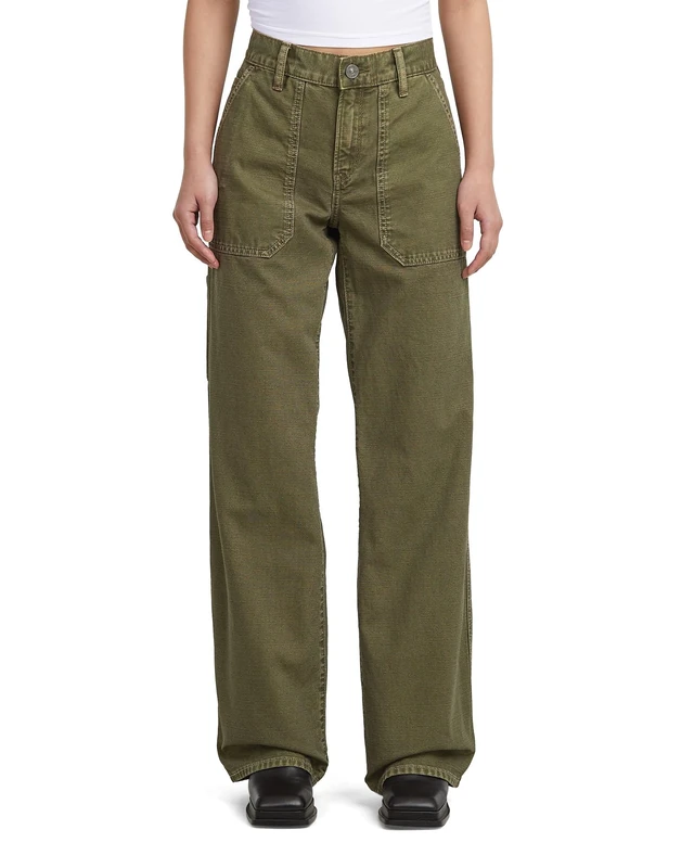 G-STAR Women's Judee Carpenter Loose Jeans, Beige/khaki (faded wren gd D23590-D491-H783), 28W / 32L