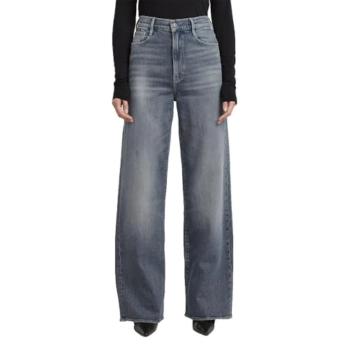 G-STAR Women's Deck 2.0 High Loose Jeans, Blue (rinsed D23591-D930-082), 25W / 34L