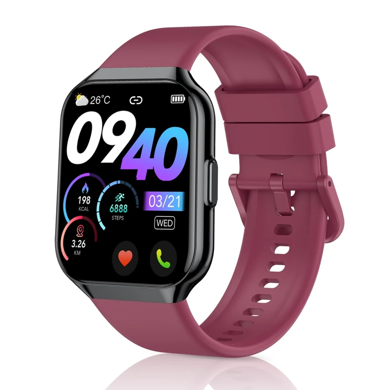 QCOQ Smart Watch for Women - Answer/Make Calls & AI Voice, 1.96" Fitness Watch with Heart Rate SpO2 Sleep Monitor, 100+ Sports Modes Activity Tracker