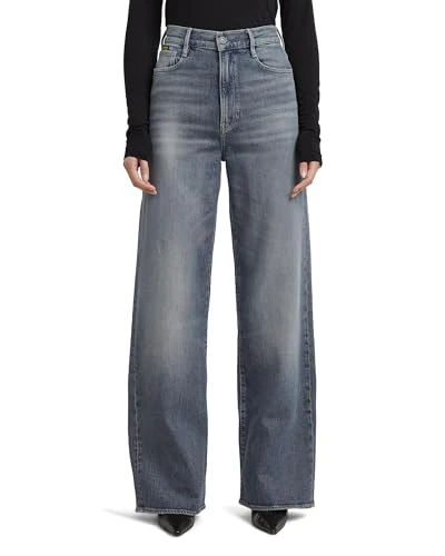 G-STAR Women's Deck 2.0 High Loose Jeans, Blue (worn in electric blue D23591-E104-H535), 33W / 34L