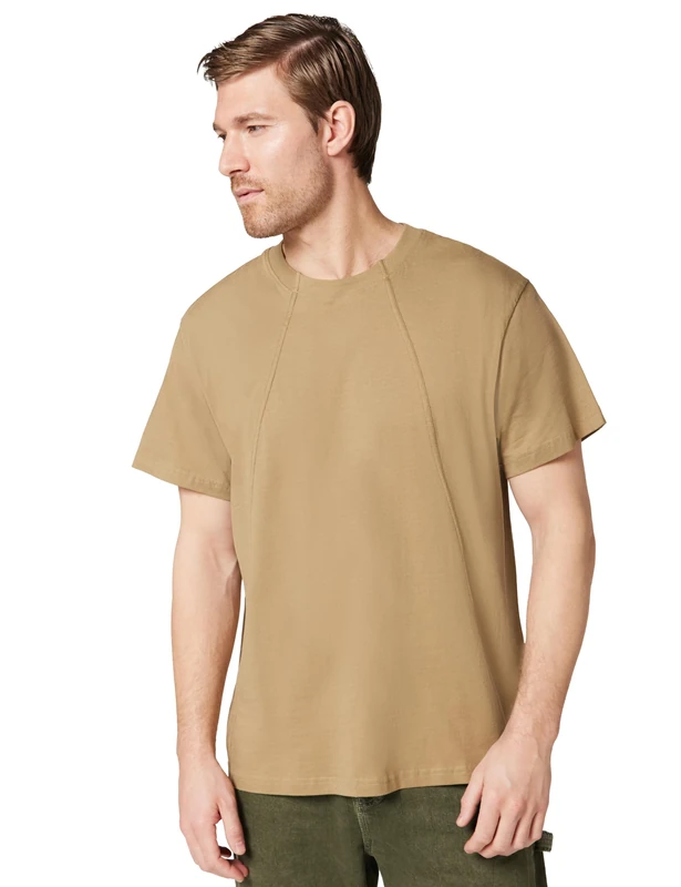 G-STAR Men's A Line Loose T-Shirt, Beige/khaki (safari D26816-C506-B444), S