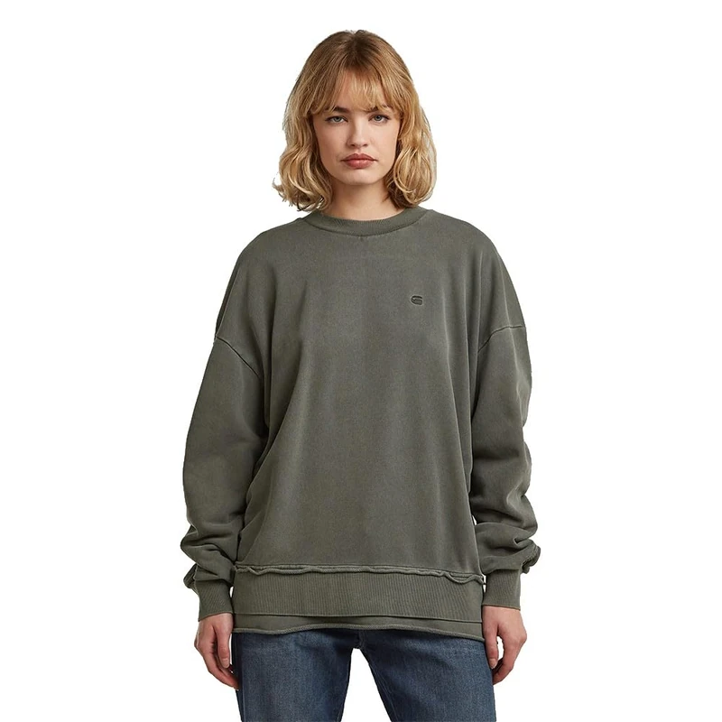 G-STAR Women's Puckering Sweater, Grey (asfalt gd D27267-D969-B575), XXL