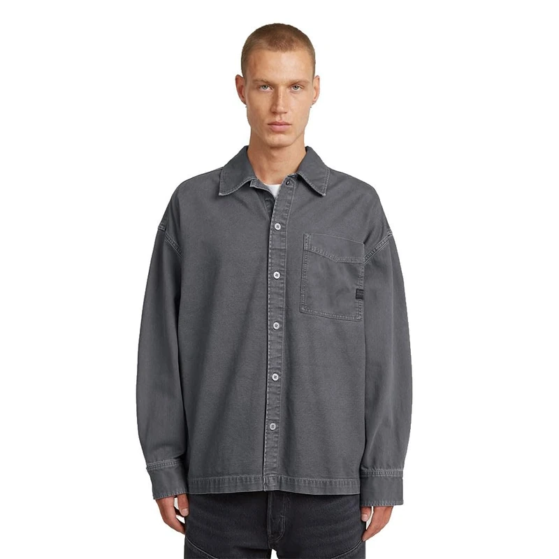 G-STAR Men's Boxy Fit Overshirt, Multicolor (india ink/folkstone gray double dye gd D23007-D491-H505), XL