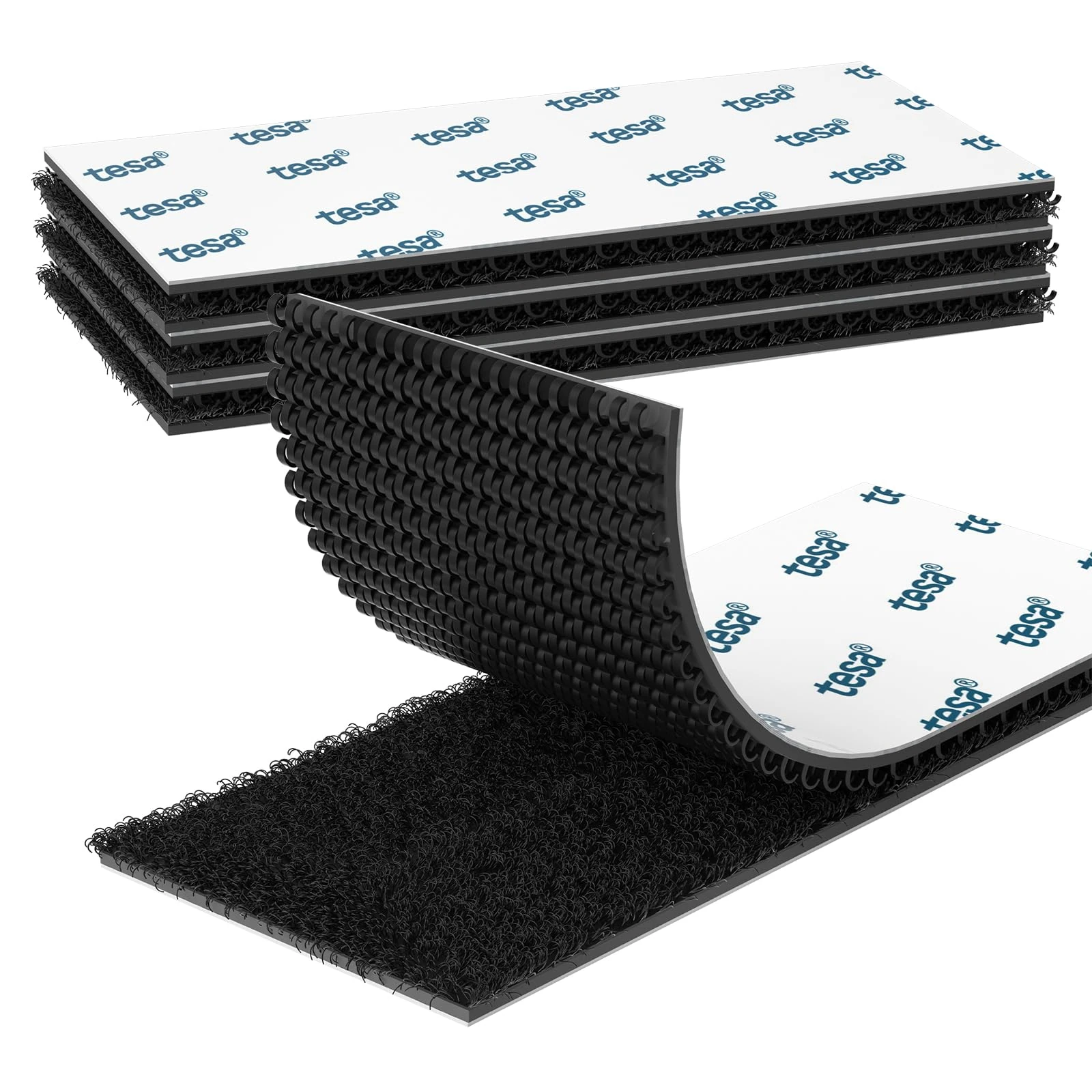 Emitever Picture Hanging Strips Heavy Duty, No Damage Picture Adhesive Strips, Hook and Loop Strong Mounting Tape Black (4 Pairs)