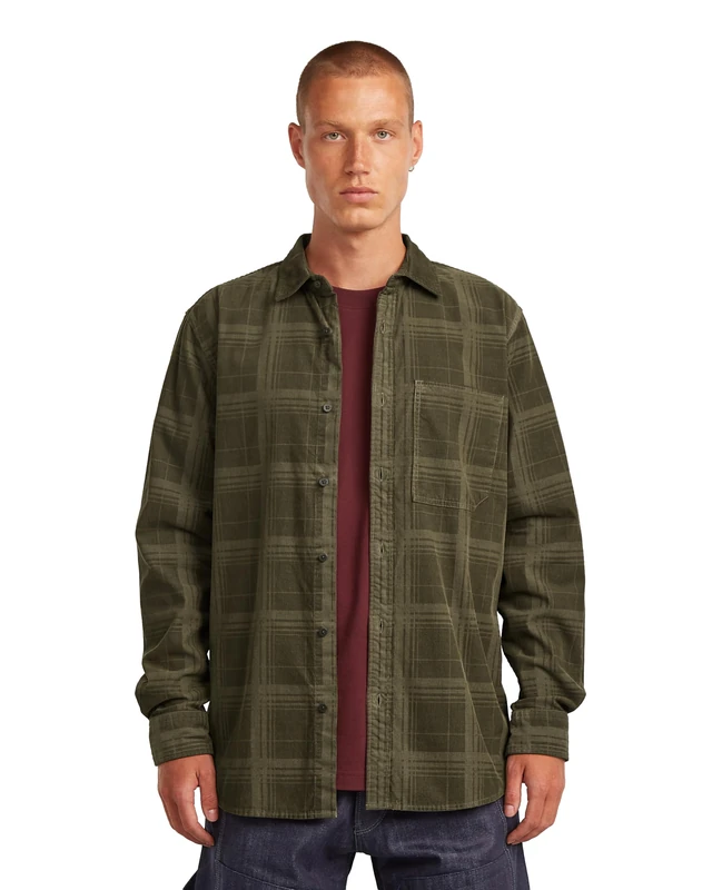 G-STAR Men's One Pocket Regular Shirt, Multicolor (combat gd laser check D28117-C436-H624), M