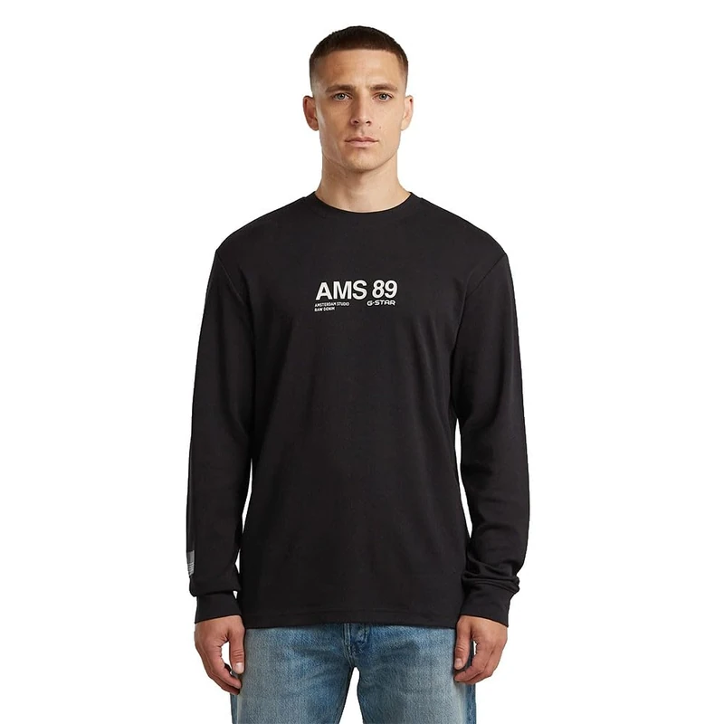 G-STAR Men's Ams 89 T-Shirt, BLACK (dk black D26867-D976-6484), M