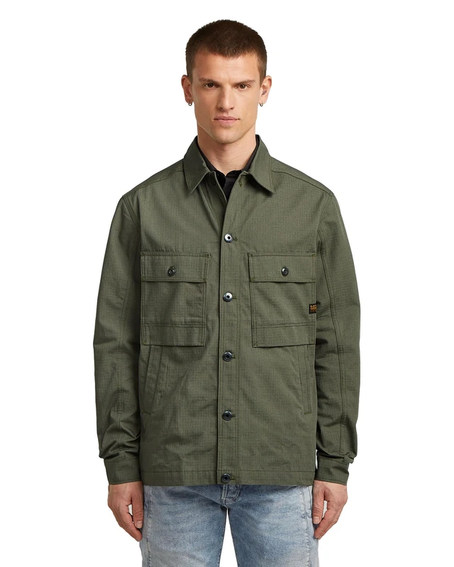 G-STAR Men's Mosa Overshirt, GREEN (combat D26462-C658-723), L
