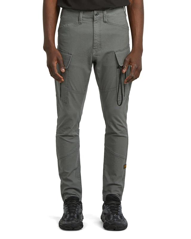 G-STAR Men's Zip Pocket 3D Skinny Cargo Pants 2.0, Grey (gs grey D24307-E172-1260), 33W / 36L