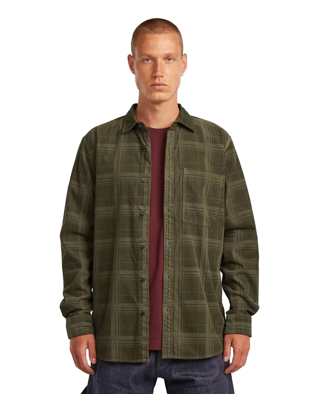 G-STAR Men's One Pocket Regular Shirt, Multicolor (combat gd laser check D28117-C436-H624), XXL