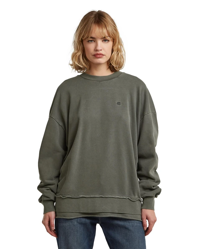 G-STAR Women's Puckering Sweater, Grey (asfalt gd D27267-D969-B575), L