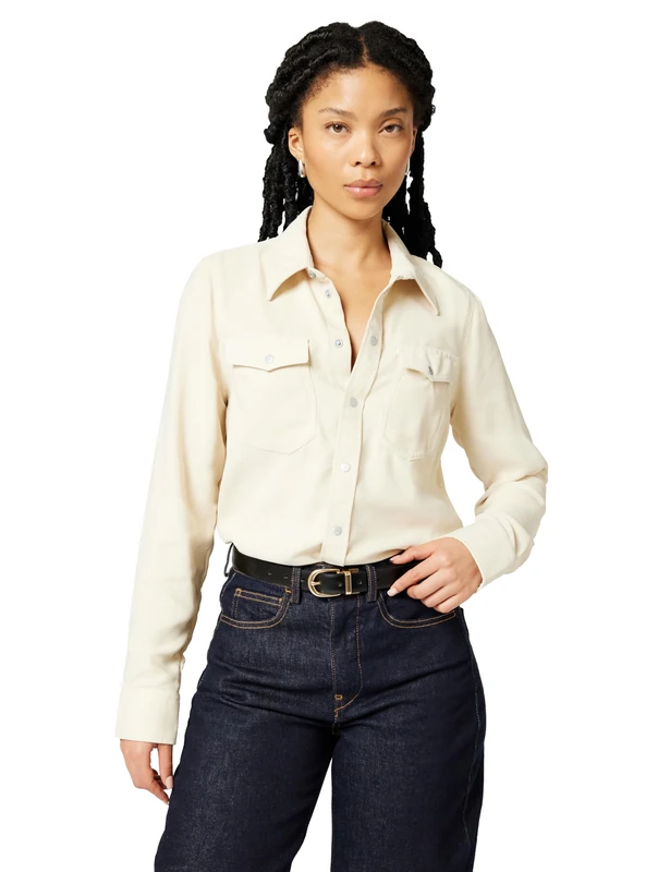 G-STAR Women's Slim Western Shirt, WHITE (dk talc D27471-E276-A488), XS