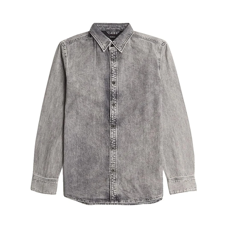 G-STAR Men's Clean Slim Shirt, Grey (sun faded graphite grey D27681-D540-H162), L