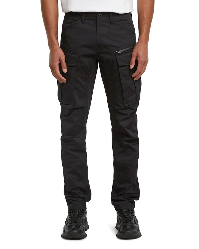 G-STAR Men's Rovic Zip 3D Regular Tapered Pants, BLACK (dk black D02190-E064-6484), 35W / 36L