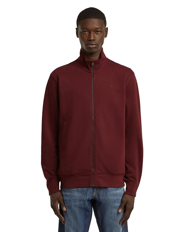 G-STAR Men's Nifous Zip Thru Sweater, RED (port red D25122-D566-4608), XXL