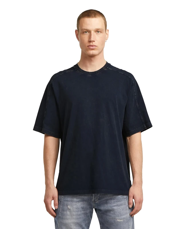 G-STAR Men's Washed Boxy T-Shirt, Blue (dk patriot blue smokey gd D26860-C756-H809), XL - Image 1