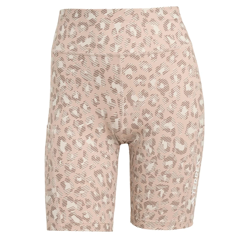 adidas Women's Terrex Multi 8inch Printed Tight Shorts, Wonder Alumina/Wonder Taupe/Trace Brown, S