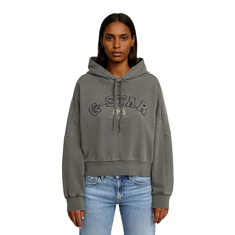 G-STAR Women's Collegic Hoodie Sweater, Grey (asfalt gd D27266-D969-B575), XXS