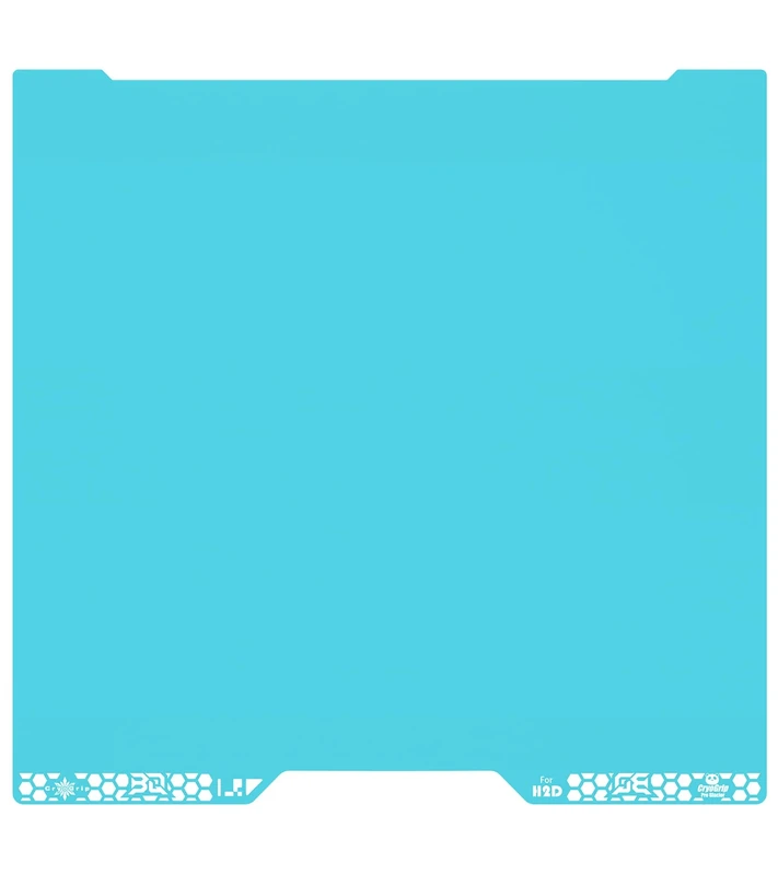 BIQU CryoGrip Pro Glacier Panda Build Plate for Bambu-Lab H2D/H2S 3D Printers 355x346mm Double Sided Fine Textured Spring Steel Sheet Removable Surface Platform - Image 1