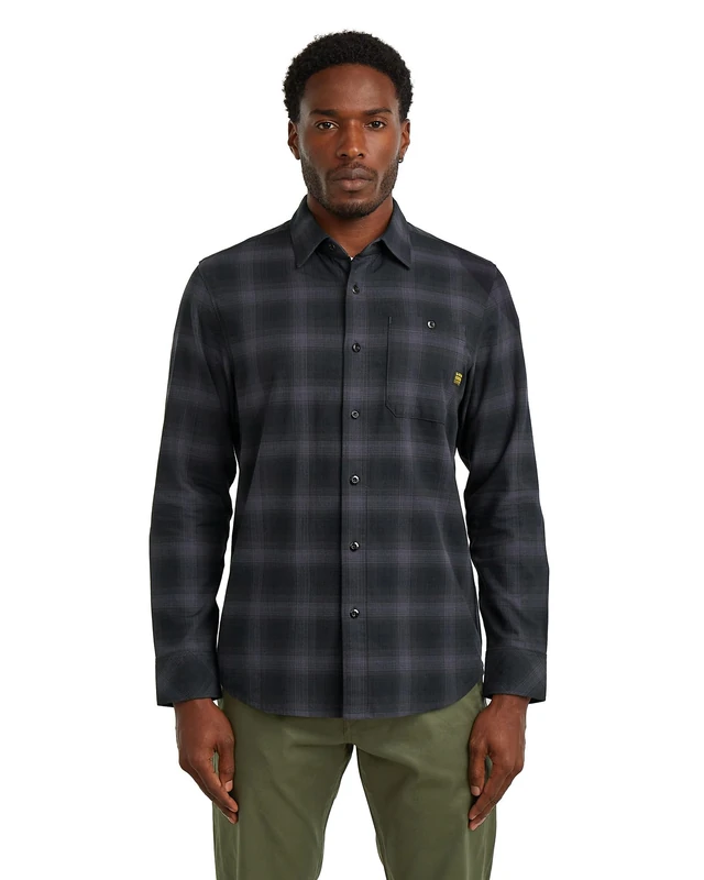 G-STAR Men's Bristum 2.0 Slim Shirt, Multicolor (dk black arthur check D23553-D748-H618), S