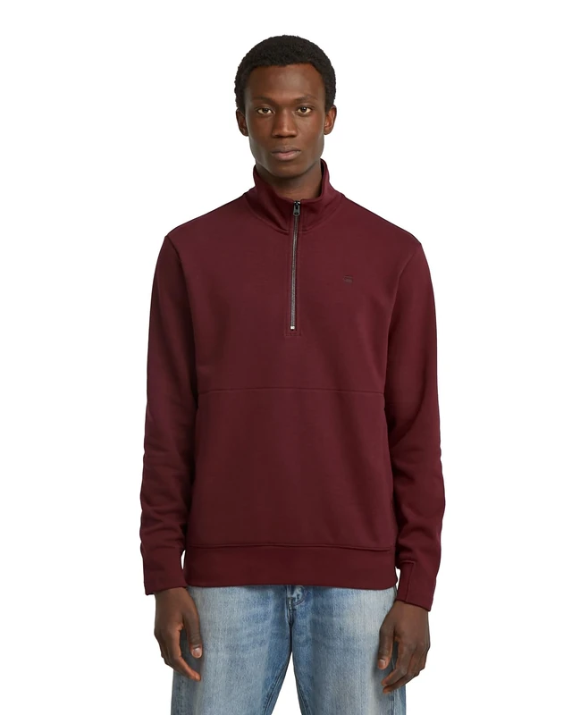 G-STAR Men's Nifous Half Zip Sweater, RED (port red D26305-D566-4608), XXL