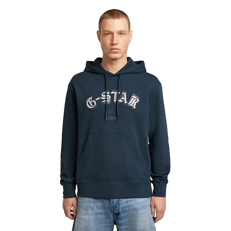 G-STAR Men's Embro Logo HB Hoodie Sweater, Blue (dk patriot blue D27100-D257-7160), L