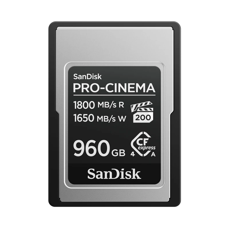 SanDisk PRO-CINEMA CFexpress Type A Card 960GB (read speeds up to 1800MB/s, write speeds up to 1650MB/s, 4K, 6K, 8K, VPG200, Rescue PRO)