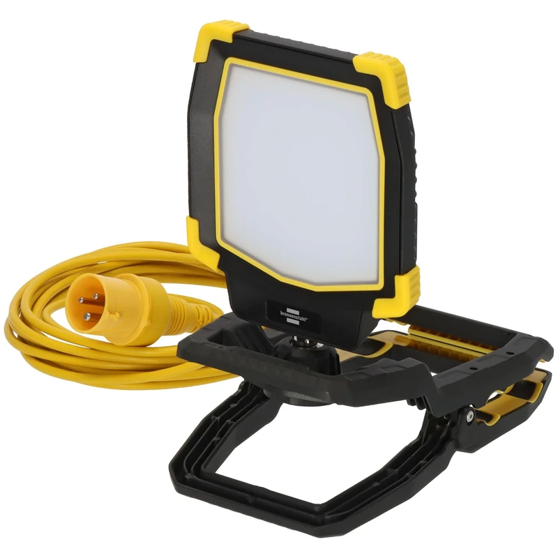Brennenstuhl Mobile LED Work Light CL 4003 M/Clampable Spotlight 40W with Clamping Device (Construction Spotlight with Tilt Angle, 4000lm, IP54, Engineered in Germany