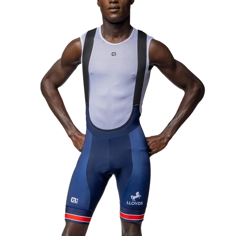 Alé Men's British Cycling Official Prime Bib Shorts, L Navy Blue