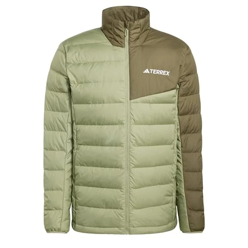 adidas Men's Terrex Multi Light Down CLIMAWARM Jacket, tent green/olive strata, M