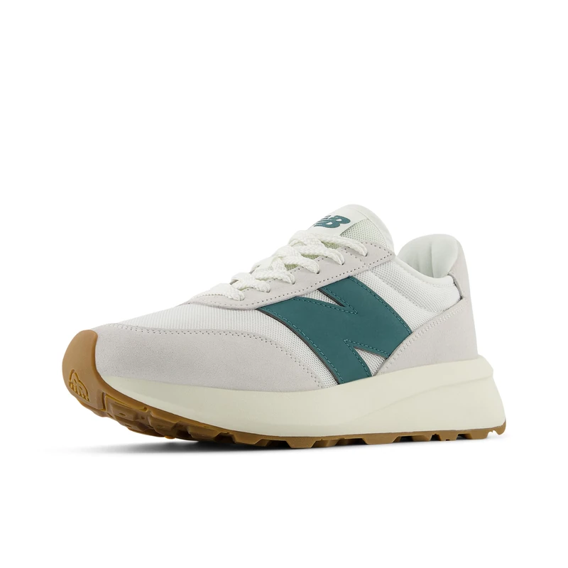 New Balance Unisex 370 Shoes, Sea Salt/New Spruce, 6/M
