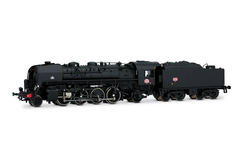 Arnold HN2544S SNCF, 141R 463 with spoke wheels and rivetted coal tender, black, ep. III, with DCC sound decoder Steam Locomotive