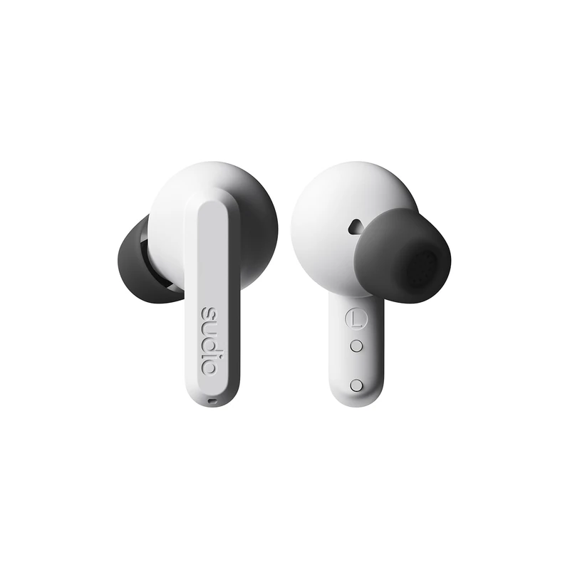 Sudio A3 Pro True Wireless Earbuds | Noise Cancelling In Ear Headphones | Bluetooth 5.4 | 25 Hours Playtime | Sweat Resistant | USB-C Charging | Recycled Materials | (Fog White)