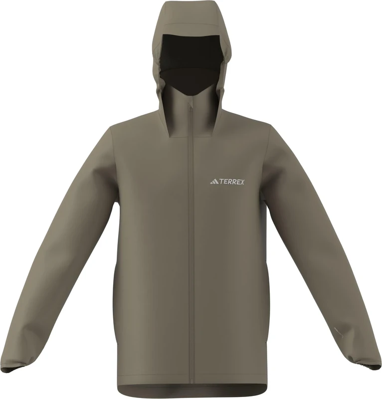 adidas Men's Terrex Multi Essentials 2 Layer Rain Jacket, blanch cargo, XS