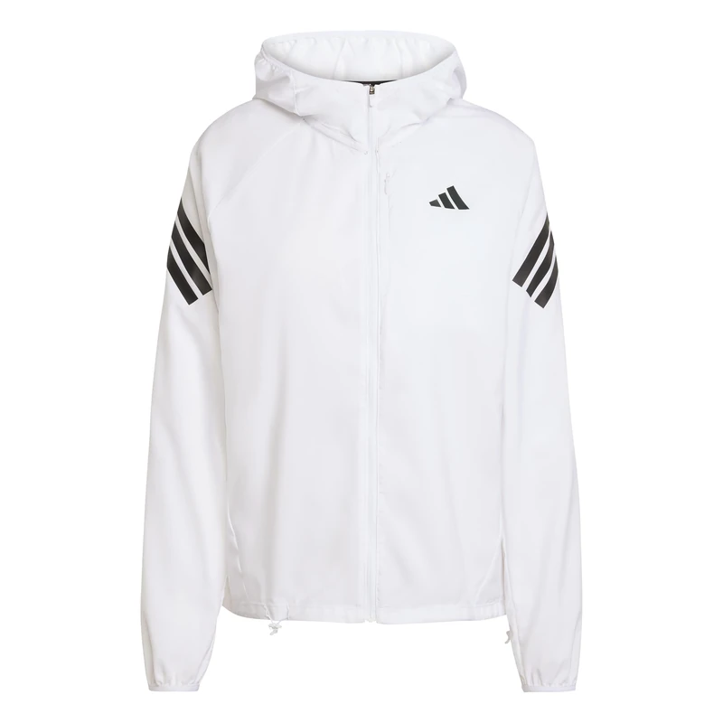 adidas Women's ADI365 Running Iconic Hooded Jacket, white, XL
