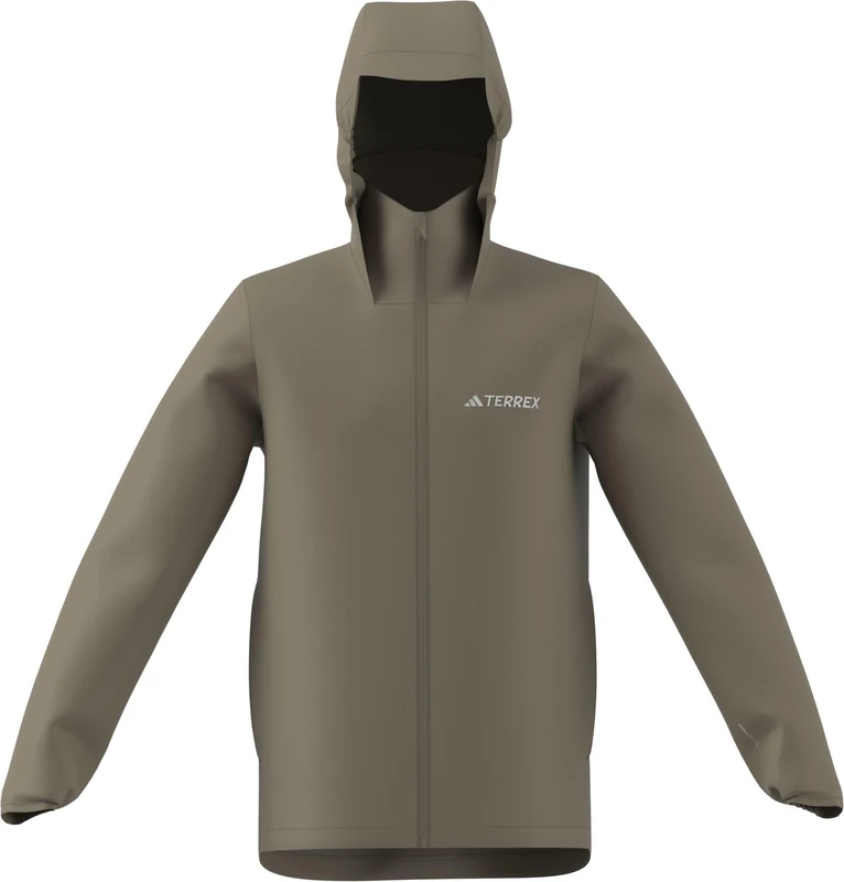 adidas Men's Terrex Multi Essentials 2 Layer Rain Jacket, blanch cargo, S