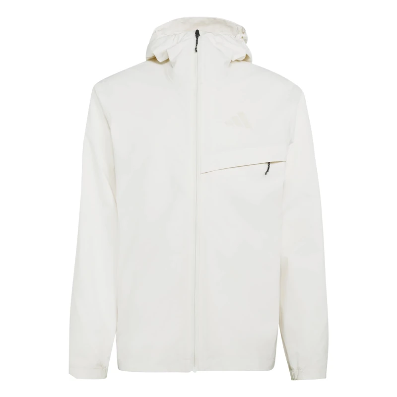 adidas Men's Terrex Multi 2 Layer CLIMAPROOF Rain Jacket, chalk white, L