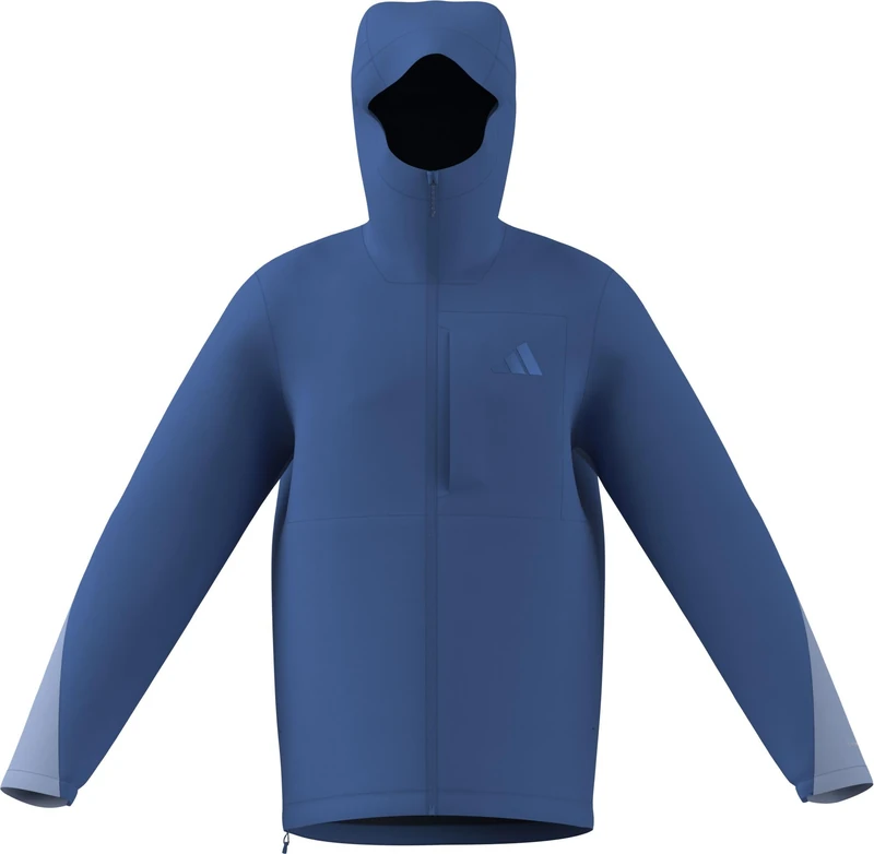 adidas Men's Terrex Multi 2.5 Layer CLIMAPROOF Rain Jacket, ray blue/glow blue, L
