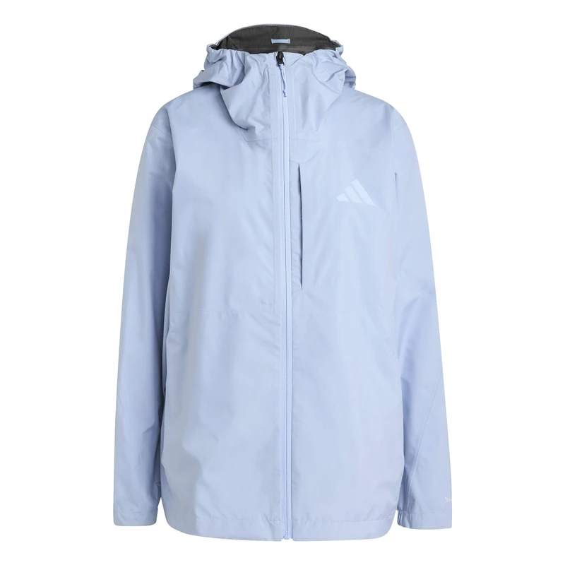 adidas Women's Terrex Multi 2.5 Layer CLIMAPROOF Rain Jacket, glow blue, S - Image 1