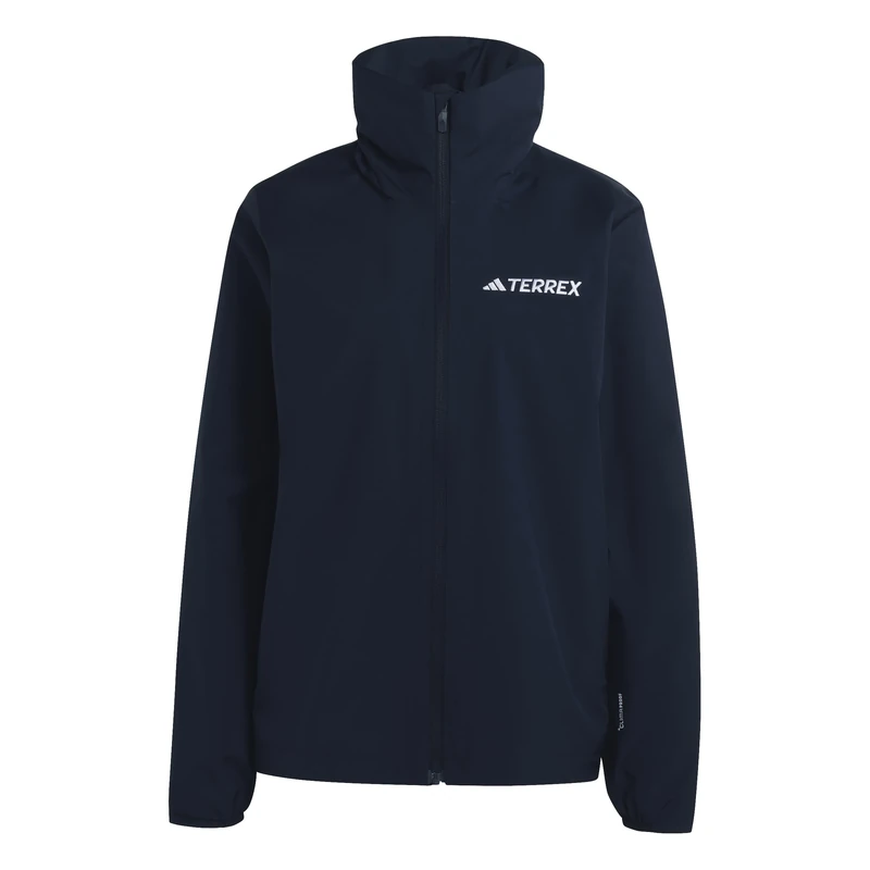 adidas Women's Terrex Multi Essentials 2 Layer Rain Jacket, legend ink, M