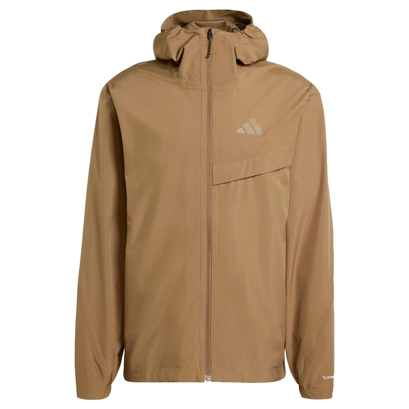 adidas Men's Terrex Multi 2 Layer Climaproof Rain Coat, brown oxide, L