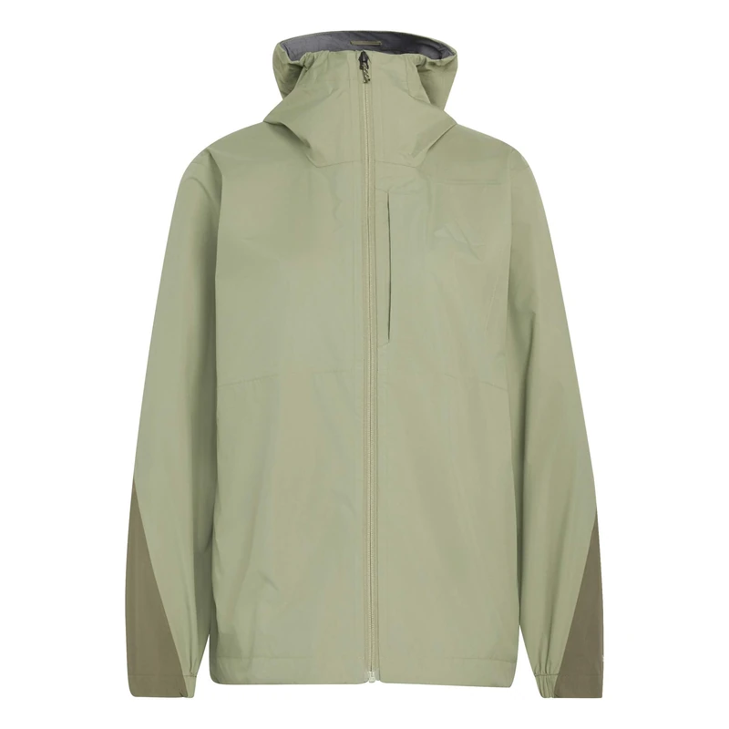 adidas Women's Terrex Multi 2.5 Layer CLIMAPROOF Rain Jacket, tent green/olive strata, XS