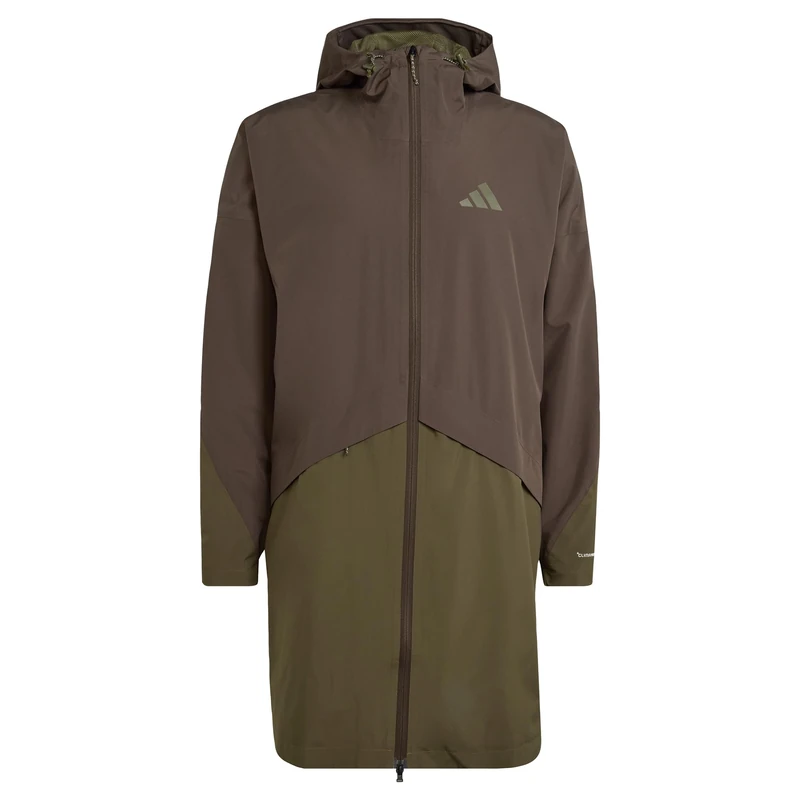 adidas Men's Terrex Multi 2 Layer CLIMAPROOF Rain Parka, shadow olive/olive strata, XL