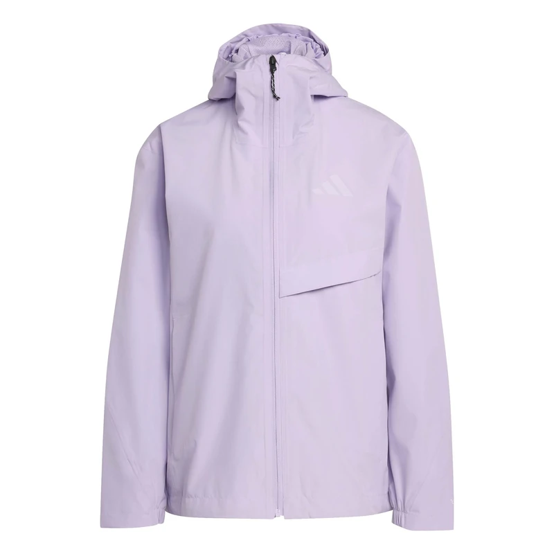 adidas Women's Terrex Multi 2 Layer CLIMAPROOF Rain Jacket, powder plum, L