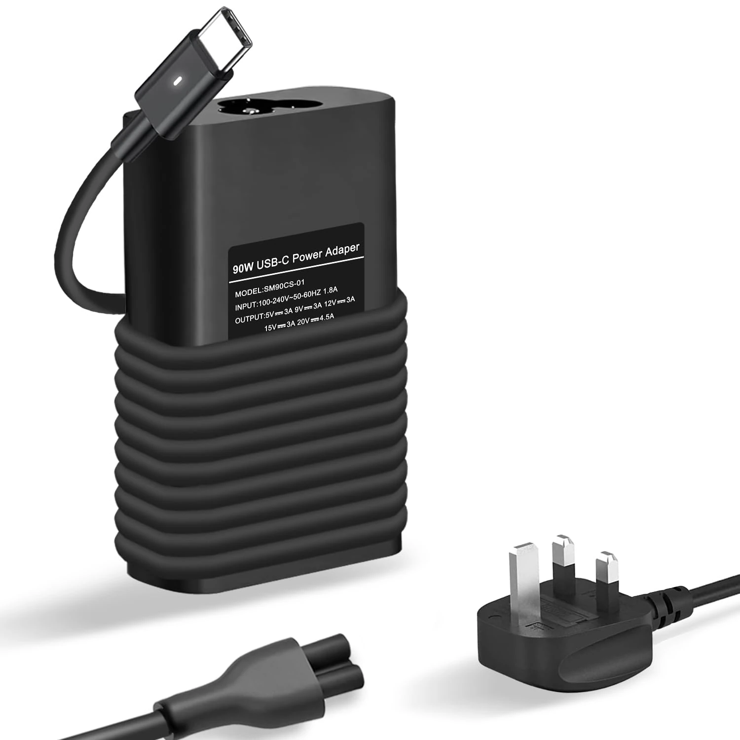 ZJWDATG 90W USB C Type C Laptop Charger Compatible With Dell Chromebook 3100 3400 5190 XPS 13 15 17 Latitude 3400 3500 5300 5400 7390 7400 2-in-1 Precision 3540 3560 5550 Inspiron 7486 Etc